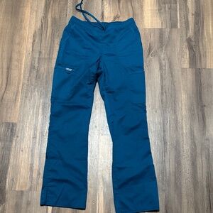 Cherokee Teal workwear revolution Scrub Pants with Drawstring Small Tall